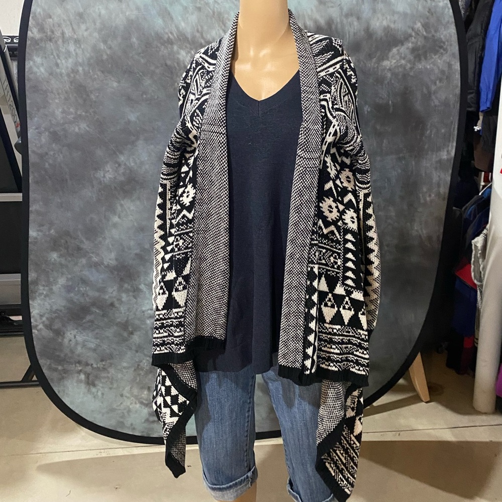 EUC Aztec Style Cardigan, size Large